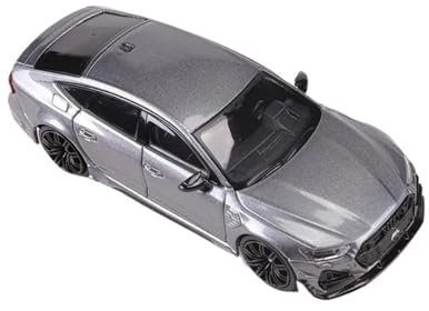 YRXIAO Modellbausatz Auto 1:64 Für Audi RS7 Sportback DieCast Legierung Modell Auto Limited Edition Autos Legierung Auto Modell Desktop Dekoration Für Wohndekorationen(Gray)
