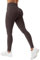 ZAAYO Damen Sport Leggings Nahtlose Invisible Scrunch Butt Blickdicht Boom Booty High Waist Po Push Up Gym Yoga Leggings Dunkelbraun S