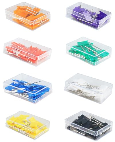 Bojueahaw 160pcs Flag Map Tacks,Multicolored Map Pins,Travel Flag Map Pin,Small Size Pushpins,Plastic Drawing Push Pins,Decorative Drawing Pins for School,Office,Family,Bulletin Board