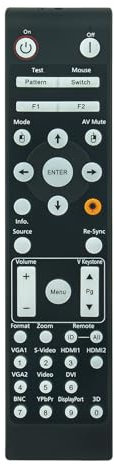 BR-3070L Replacement Video Projector Remote Control Compatible for Optoma DLP Projectors Home Cinema System EH505 EH500 X600 EH415 W505 EH503 EH503e EH505-B EH505e EH515 EH515T W415 W515 W515T WU515
