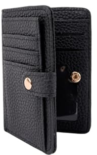 Muggo Arya Damen Geldbörse mit Reißverschluss und Münz-, Bargeld- und Kartenfächern (Schwarz)