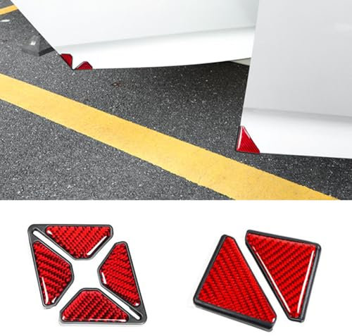 GODSLLY 4 Pezzi Protezioni per Bordi Angolari della Portiera Dell'Auto, Compatibile con ZEEKR 007 001 001 FR 007 GT, Adesivo Protettivo per Angolo,A Red