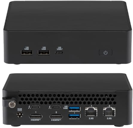 NUC 16 Pro Mini PC: NUC16GDKU5 Intel Core Ultra 5 325, Intel Arc Grafikkarte, Zwei M.2 PCIe SSDs, Vier 4K Anschlüsse, Zwei 2,5 Gbit/s LAN Anschlüsse, Wi Fi 7, schwarz(64GB RAM+1TB SSD)