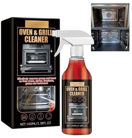 Effective Oven Cleaner Spray Kit, All Purpose Foam Cleaner and Degreaser Spray for Kitchen Microwave Grill BBQ Drain, No-Rinse Bubble Cleaner for Burnt-On Grease and Baked-On Food