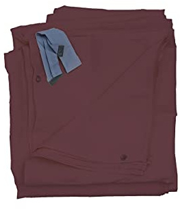 BERLINLODGE 4er-Set Seitenwand für Pergola Cadiz für 4x4m | HxB 205x383cm | Ersatzseitenwand Pavillon | Rot-Braun | Polyester