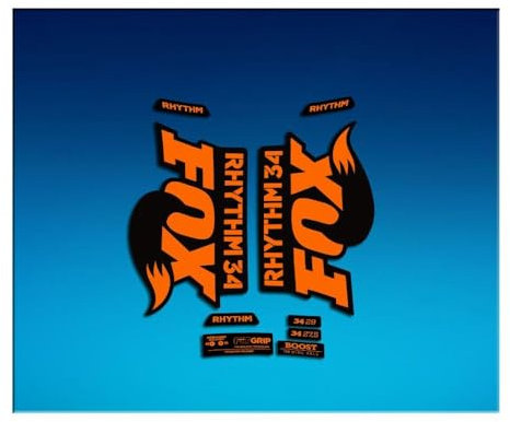 Ecoshirt QK-XYWF-6FNV Stickers Fourche Fox 34 Rhythm Am205 Stickers Autocollants Orange