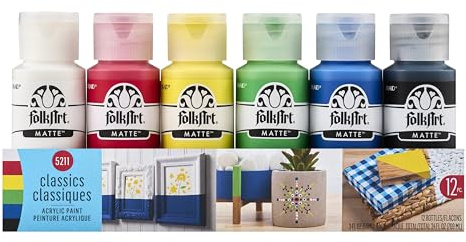 FolkArt PLAID ENTERPRISES INC Farbset Classics, mehrfarbig, 59 ml, 12 Stück