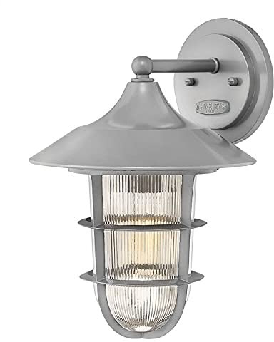 Licht-Erlebnisse Wandlampe EVAN Grau Aluminium IP44 Maritim außen stilvolle Außenleuchte Haustür Hof Garten Terrasse