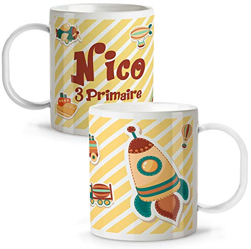 Tasse Enfant Personnalisée au Prénom. Rentrée Scolaire Fille Garçon. Divers modèles. Fusée