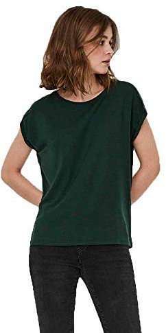 Vero Moda Vmava Plain SS Top GA Noos T-Shirt, Vert pin, S Femme