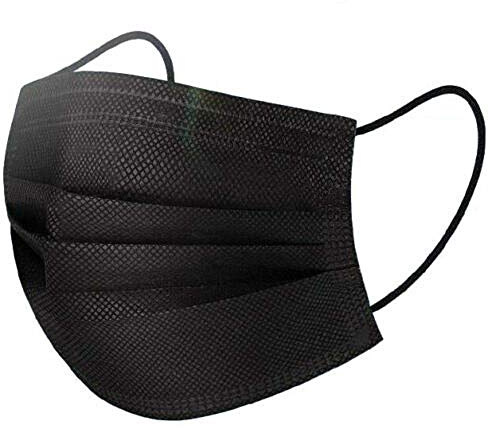 50x -500x Pezzo Maschera Protettiva Paradenti USA E Getta Maschera Viso 3 Strati Tnt Fucsia - Nero, 100x Stück