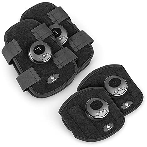 FitEngine EMS Arm- und Bein-Manschetten | Elektrische Muskelstimulation | Trainingsgerät mit Elektrostimulation | Bis zu 150 min Muskeltraining mit Einer Akkuladung [Ohne Pads und Gel anwendbar]