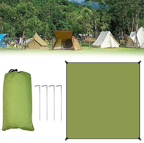 skytowards Zeltunterlage Wasserdicht Zeltplane Ultraleicht Schutzplane Zelt Bodenplane Zeltbodenunterlage Bodenplatten Zeltboden Campingzeltplane mit Tragetasche Zelt Tarp für Wandern (210 * 200cm)