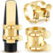 Fiada Altsaxophon-Blattschraube für Altsaxophon, Gold-Mundstück, Blattschraube mit verstellbaren Schrauben, Saxophon-Ligatur-Verschluss für Saxophon-Mundstück, 2 Stück