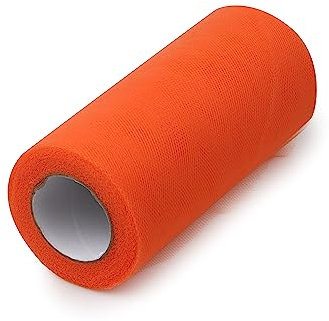 MAOYUTOU Tüll Stoff Rolle 23mx15 cm Orange Tüll Hochzeit Hochzeit Dekoration Tisch Deko Tüllband für DIY Tutu Rock Handwerk Bogen Party Dekoration Crafts Geschen