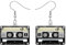 DALANE Acryl Fun Vintage Radio Kassette Ohrringe Retro Schmuck für Frauen Mädchen 80er 90er Jahre Nostalgie Geschenke (Schwarz A)
