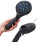 Lokby 10 Settings Water Saving Shower Head - Build-in 2 Power Spray - Shower Head High Pressure for Low Hard Water, Up to 30% Less Water, Nozzles Prevent Build Up, G1/2 Connection, Black
