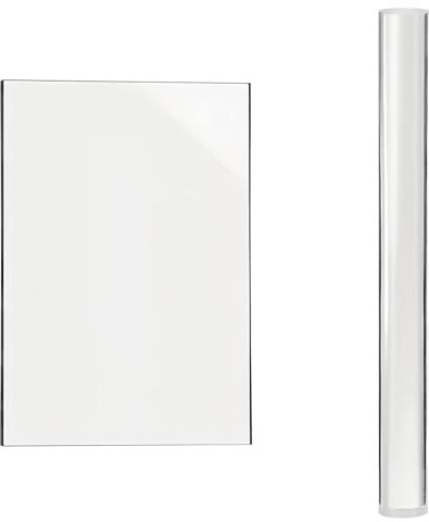 Rumyve2pcs Acrylic Clay Roller with Acrylic Sheet,Acrylic Rolling Pin Clay Art Craft DIY Polymer Clay Tool