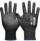 QEARSAFETY 3 Prs 18 Gauge Ultra Light weight Cut Resistance Work Safety Gloves, Thin PU Palm Coated, Precision Work Handling (M)