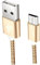 Gatuida Câble USB 2 en 1 pour Câble De Charge Rapide 1m Data Gold Compatible S7 S6 Pixel