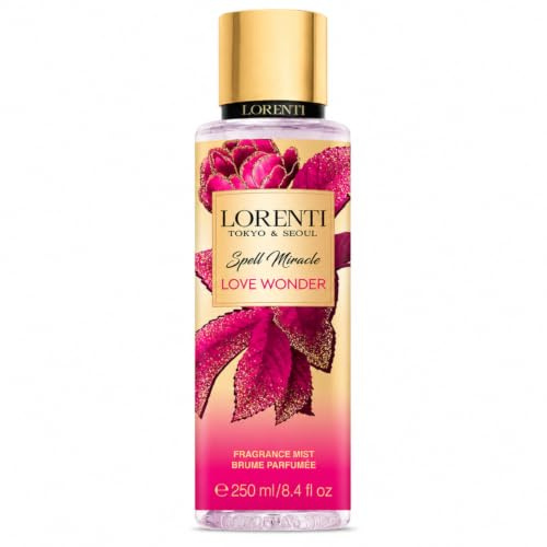 LORENTI TOKYO & SEOUL Body Mist Spray 250 ml Love Wonder | Parfümiertes Duftspray für Körper und Haar | Fragrance Mist Brume Parfumee für Damen