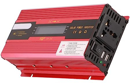 Onduleur Solaire Portable 1000 W pour Boîtier en Alliage d'aluminium Domestique, Convertit Le Courant Continu en Courant Alternatif Domestique adapté à Divers Produits AC