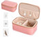 Mulaibdin Schmuckkästchen Klein, Schmuckaufbewahrung Reise Mini, Schmuck Organizer Aesthetic, Jewelry Organizer Travel, Schmuckschatulle Samt für Ohrringe,Ringe,Halsketten(Rosa)