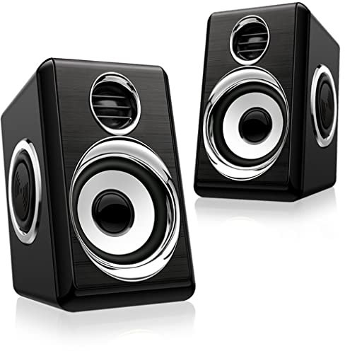 Boomboxes USB + AUX Wired Bass Amplified Computer Speakers 4 Membranes for Laptop Desktop 8W High Power Speaker (Color : White Fruit Peach5)