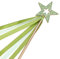 Lovelyshop Baguette Magique de fée en métal doré et Cristal Vert avec Ruban pour Fille Halloween Carnaval Mascarade