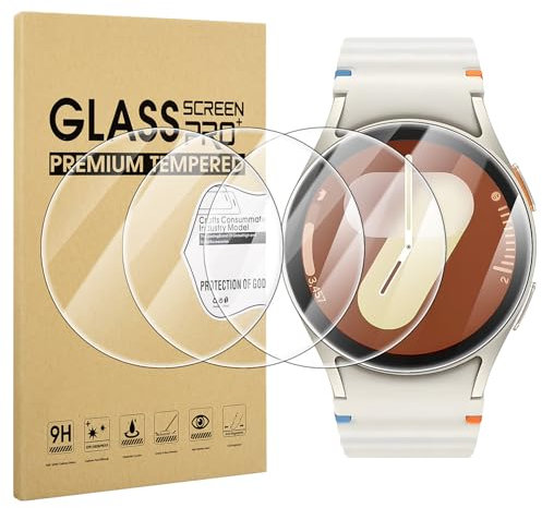 Diruite 4 Piezas Protector Pantalla para Samsung Galaxy Watch 7 40mm Cristal Templado,HD Protector Reloj para Samsung Galaxy Watch 7 40mm Smartwatch Protector[Anti-Raspado]