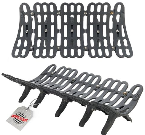 Flame Genie G500-36-BX Selbstzuführender Gusseisen-Kaminrost mit 6,4 cm Abstand, 83,8 cm B x 38,1 cm T x 19,1 cm H