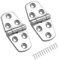 Stabile Scharniere Edelstahl Marine, 316 Edelstahl Scharniere für Boot, 7,6 x 3,8 cm, Robuste Deckschranktür-Scharniere mit Schrauben (2 Stück)