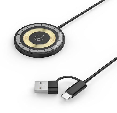 Cargador inalámbrico magnético, cargador Mag-safe para iPhone 16/16 Plus/16 Pro/16 Pro Max/iPhone 15 Plus Pro Max/iPhone 14 13 12 Series/Airpods, cargador Apple Magsafe con puertos de carga duales