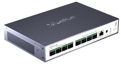 XikeStor commutateur L3 géré, 8 Ports 10G SFP+, modules 1/2,5/10G, 160 Gbps de Bande passante, 24 W, agrégation de Liens, VLAN/DHCP/QoS/Web/CLI, boîtier métal avec Ventilation