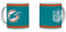 Miami Dolphins NFL American Football – Tasse Becher Kaffeetasse Kickoff – Mattes Design zur Season 2024/2025 – 330 ml – Keramik