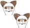 UILYNIU Leoparden Kostüm Set, Leoparden Ohren Stirnband mit Temporäre Gesichtstattoo, Tierstirnband für Erwachsener Kinder, Leoparden Ohren Haarreif für Halloween Kostüm Fasching Karneval Party