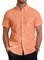 J.VER Mens Short Sleeve Shirts Smart Casual Cotton Oxford Regular Fit Non Iron Work Button Down Summer Shirt Orange L