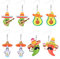 4 Paar Mexikanische Cinco De Mayo Ohrringe, Süße Acryl Piñata Sombrero Avocado Kaktus Weinflasche Chili Pfeffer Baumelnde Ohrringe für Mexikanische Frauen Party Fiesta Schmuck Geschenk
