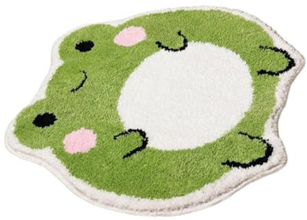 Fhsqwernm Badteppich mit lustigem Tiermotiv, mit hervorragender Wasseraufnahme und Rutschfestigkeit, für den Familiengebrauch, Bodenmatte