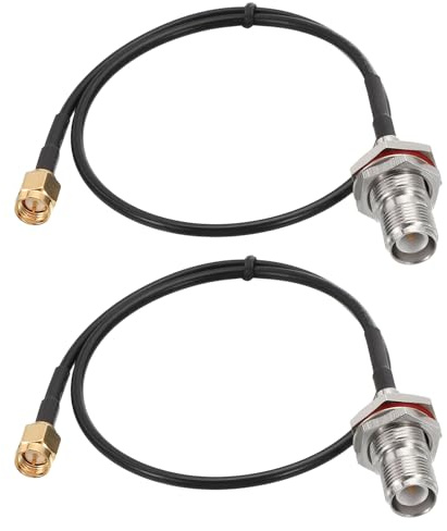 PATIKIL SMA to TNC Cable 33cm, 2 Pack RG58 SMA Male Plug to TNC Female Extension Cable for LAN Router Wireless Network Card Adapter