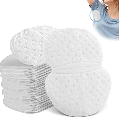 SSKHE 100 almohadillas antisudor desechables, almohadillas antisudor para las axilas, parches de sudor para llevar, protector de axilas para mujeres y hombres