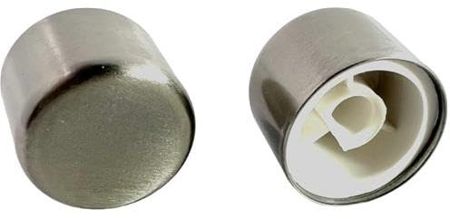 Replacement Dimmer Switch Knob - Spare Universal Knob for D-shaped spindles (4, Brushed Steel)