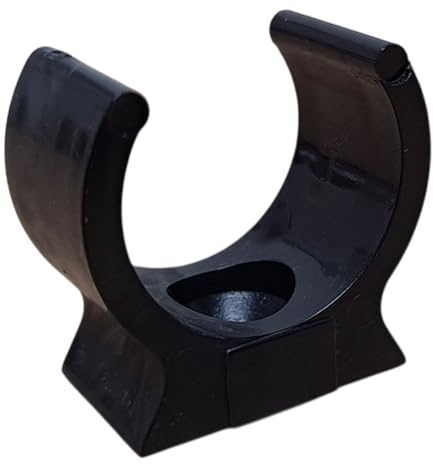 20mm Black PVC U Clip Conduit Push-in Saddles - Pack of 10