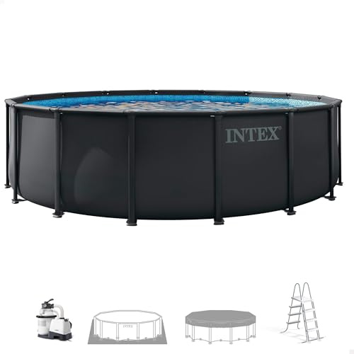 Intex 26326ND 4.88m x 1.22m Ultra Xtr Frame Pool Set (Includes Filter Pump, Safety Ladder, Ground Cloth, Pool Cover)
