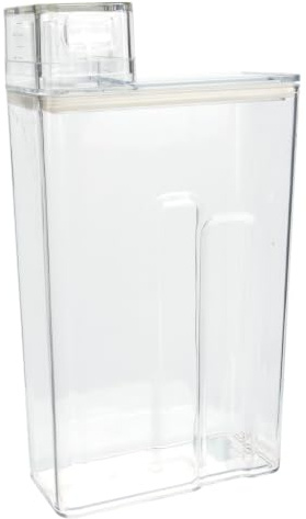 Flüssigkeits Subflasche mit Großem Fassungsvermögen, Transparent | Pet, Pressverschluss mit Skala, für Waschmittelpulver und Haushaltsbereich, Sauberer Blick