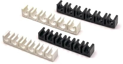 Hand Nut 10Pcs Plastic Pneumatic Tube Air Hose Fixing Clamp 6 Way Water Pipe Holder Gas Compressor Tubing Diversion Flow Clip 4-12MM(Black,For 6mm OD Hose)