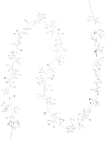 IMIKEYA Stirnband Flexibles Design Haarschmuck aus Zinklegierung und ABS Elegantes mit Perlen und Kristallen 100cm Geeignet für Braut und Partys