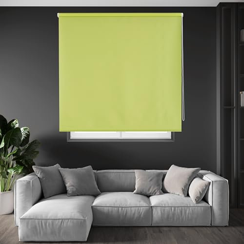 Blindecor Draco | Rollo verdunkelung - Pistaziengrün, 160 x 230 cm (BxH) | Stoffgröße 157 x 225 cm. Thermorollo für fenster