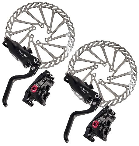 Clarks M3 Front & Rear Hydraulic Disc Brake Set - 2 Piston Hydraulic Brake System - 160mm Complete Brake Set Compatible with MTB and Hybrid Bikes