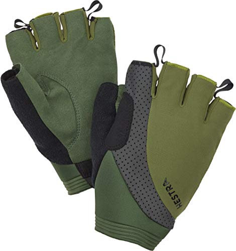 HESTRA Apex Reflective Short Grün, Fingerhandschuh, Größe 7 - Farbe Olive